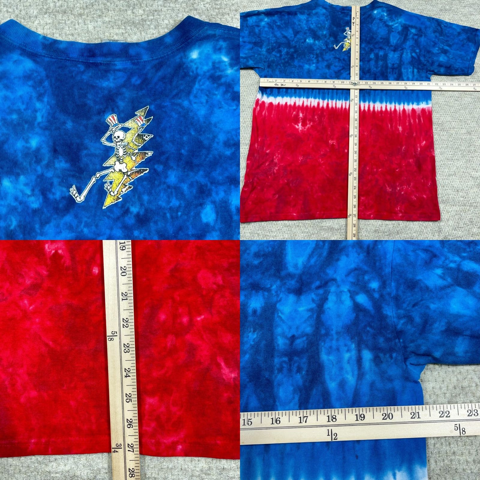 Vintage VINTAGE Grateful Dead Shirt Men Large Blue Red Tie Dye Skeleton 2010 Adult Sundog Graphic Tee Crew Neck Short Sleeve Jersey Cotton Size US L / EU 52-54 / 3 - 8 Thumbnail