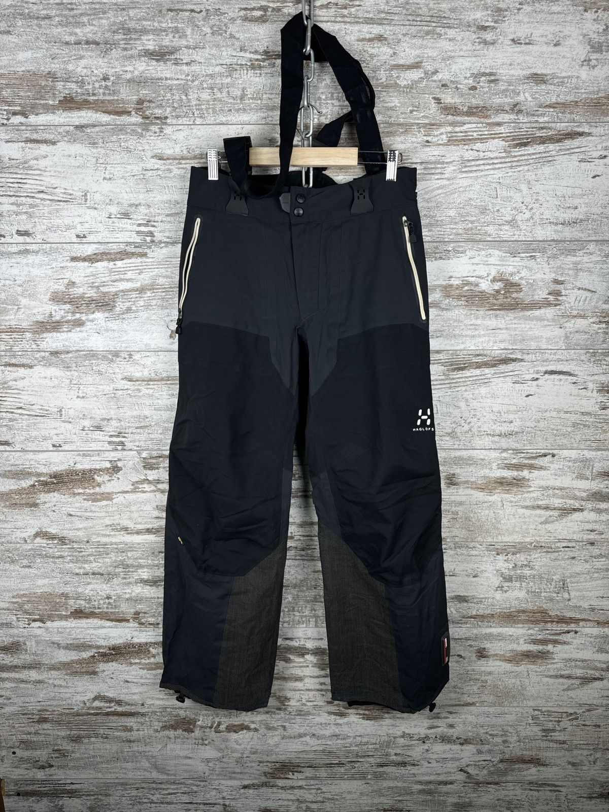 Mens Vintage Haglofs Gore-Tex ski pants recco black