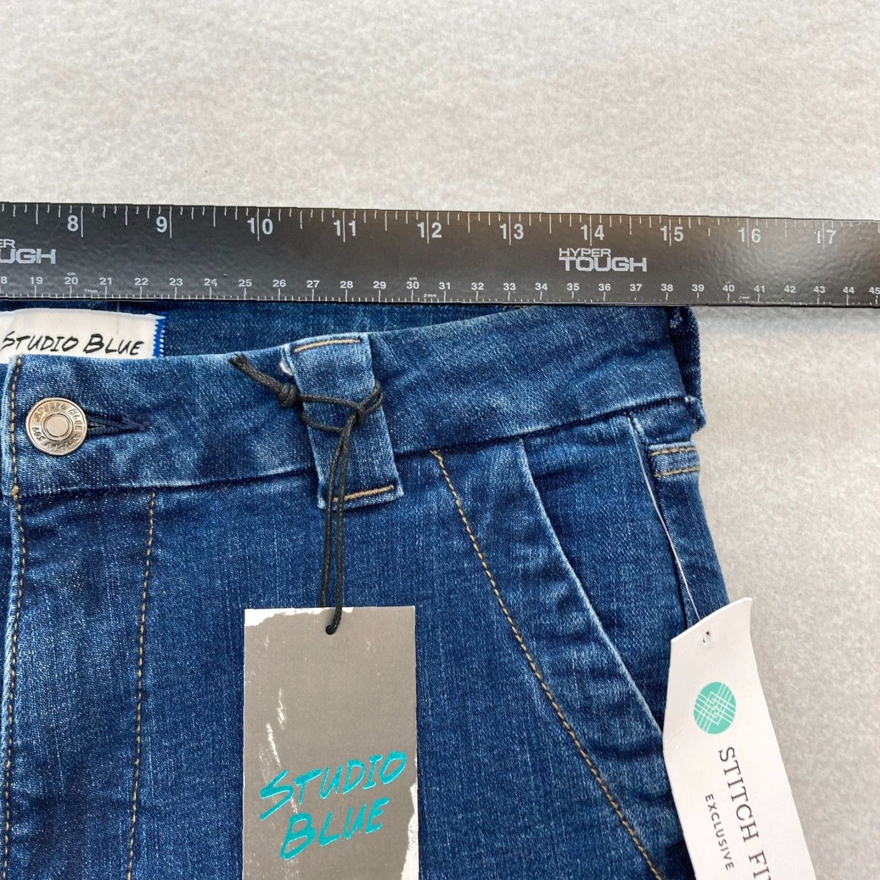 Vintage Studio Blue Jeans Women's 28 Tapered Denim Dark Blue Stretch NWT Regular 5-Pocket Cotton Spandex Jeans Girls Womens Size 28" / US 6 / IT 42 - 7 Thumbnail