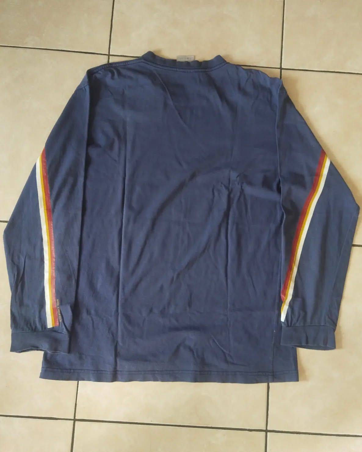 Nike × Vintage Vintage Nike Striped Navy Longsleeve Shirt Size US L / EU 52-54 / 3 - 4 Thumbnail