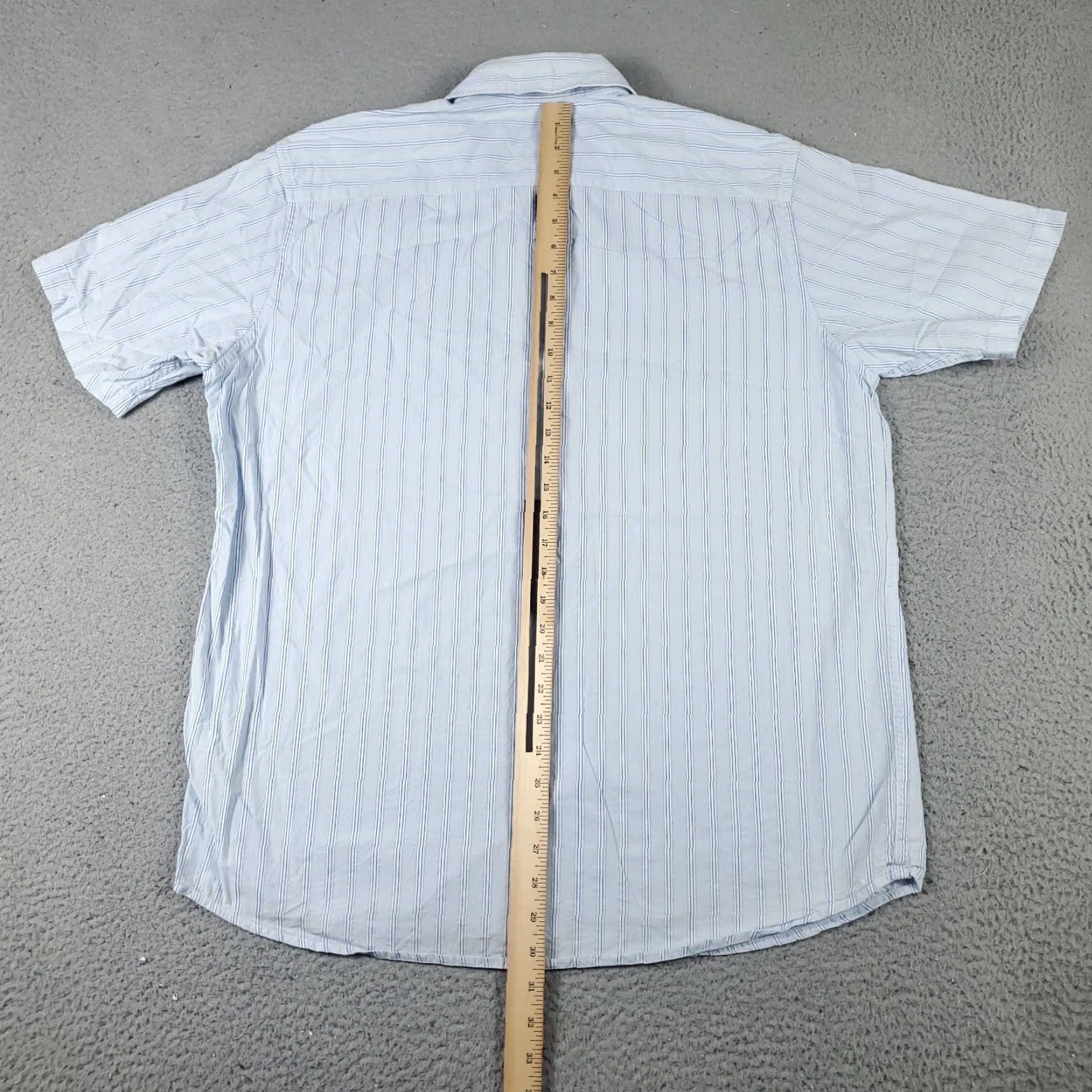 American Eagle Outfitters American Eagle Outfitters Shirt Mens Large Blue Striped Button Up Short Sleeve Casual Formal Workwear Size US L / EU 52-54 / 3 - 4 Thumbnail