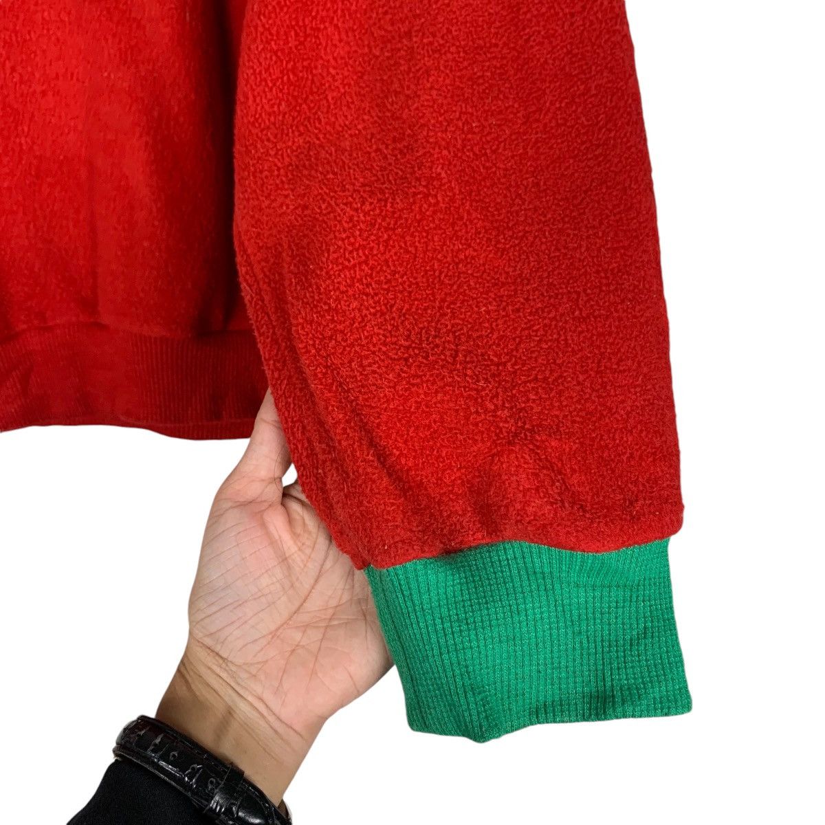 Japanese Brand Vintage FIAT Garwhar Red Fleece Sweatshirt #1380-C62 Size US L / EU 52-54 / 3 - 9 Thumbnail