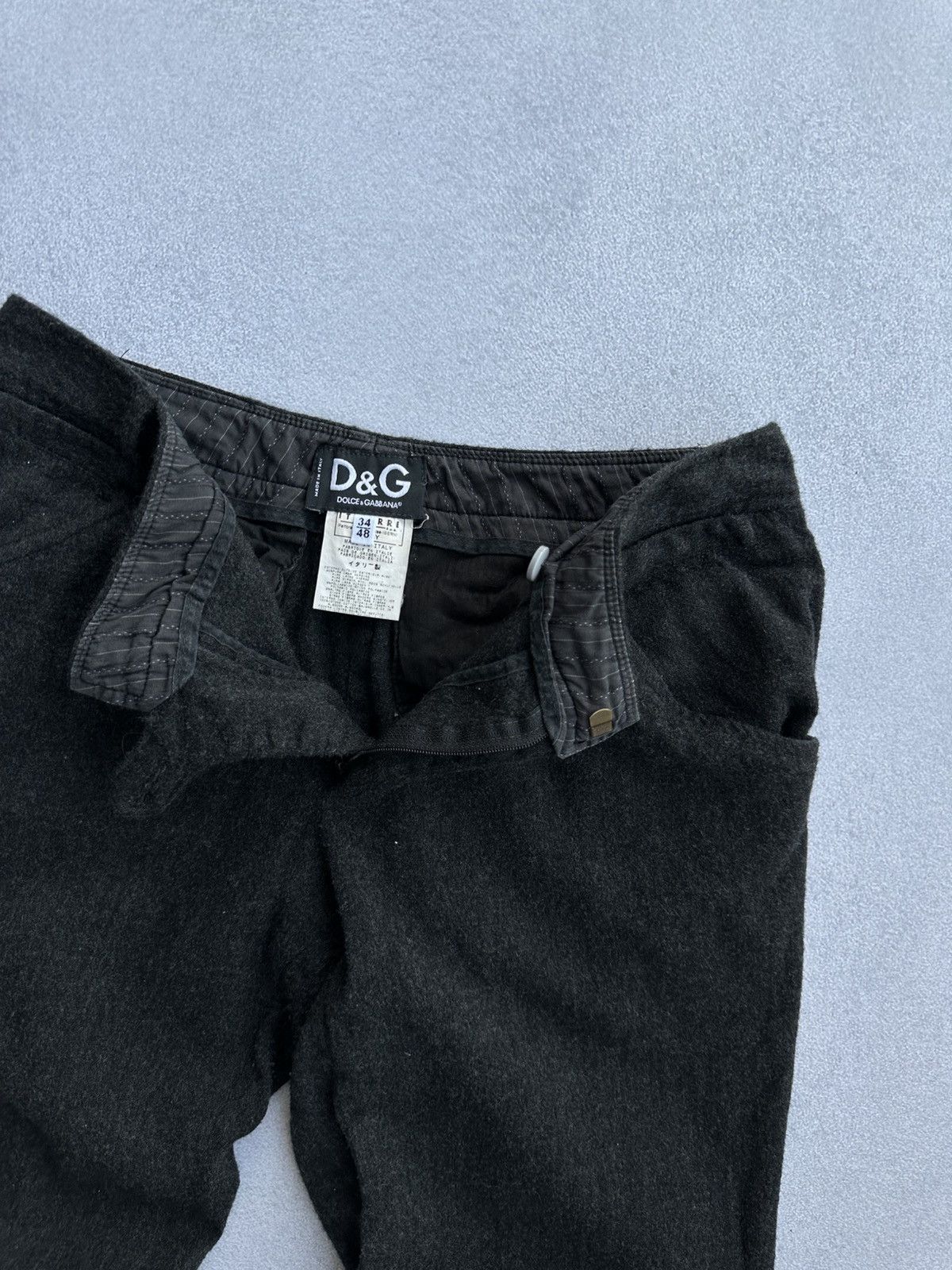 Dolce & Gabbana × Vintage Vintage Dolce&Gabbana Woman Wool Black Straight Pants Size US 34 / EU 50 - 4 Thumbnail