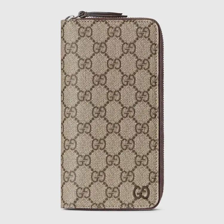 Gucci oc11z1225 Size: OS / Zip Around Wallet in Brown & Beige Size ONE SIZE - 1 Thumbnail