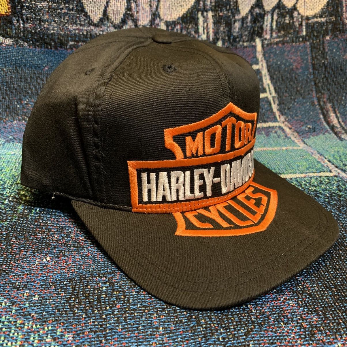 Vintage Vintage 80s 90s Harley Davidson XL Logo Snapback Hat Size ONE SIZE - 2 Thumbnail