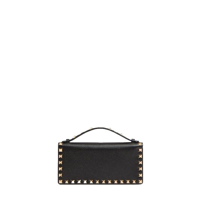 Valentino VALENTINO GARAVANI Rockstud Black Wallet On Chain New & Auth Size ONE SIZE - 1 Thumbnail