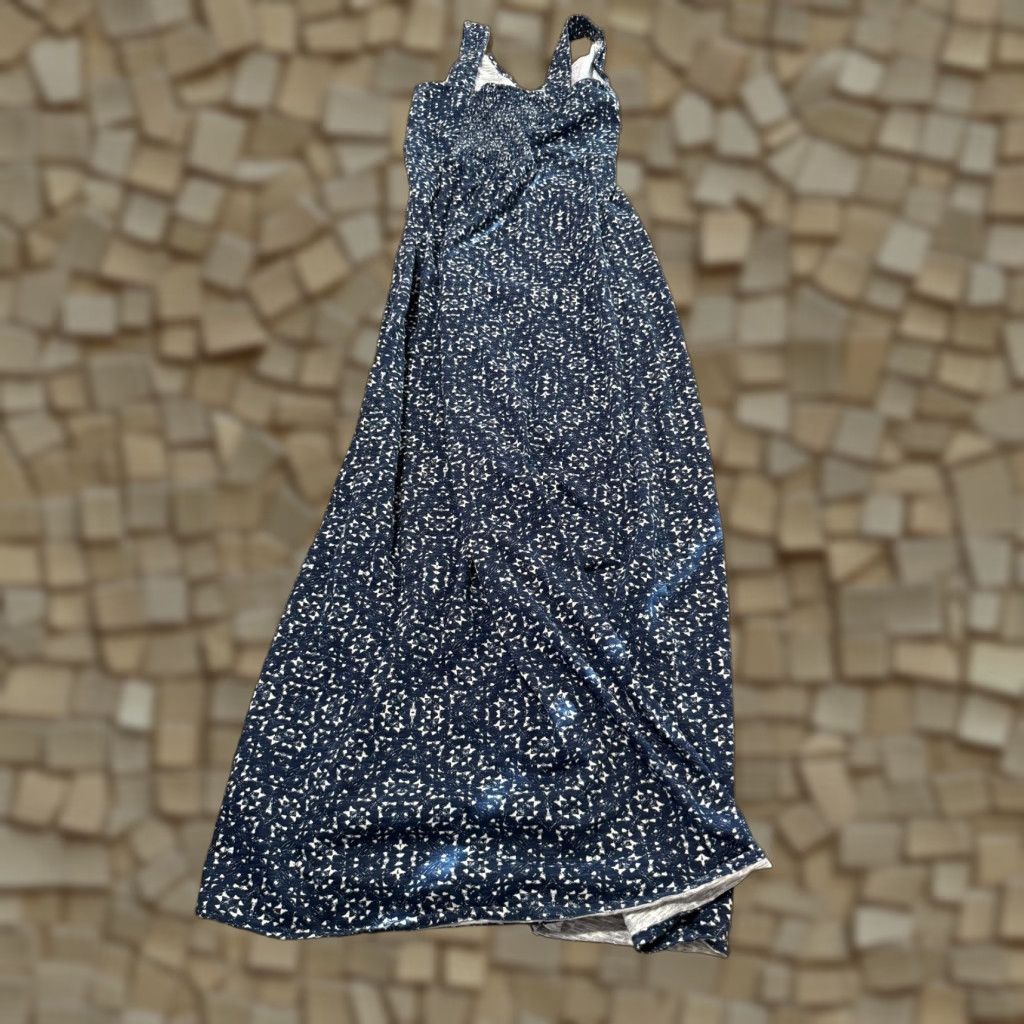 Eddie Bauer Eddie Bauer Dress Women's XS Blue White Allover Print Maxi Sleeveless Size 26" / US 2 / IT 38 - 1 Thumbnail