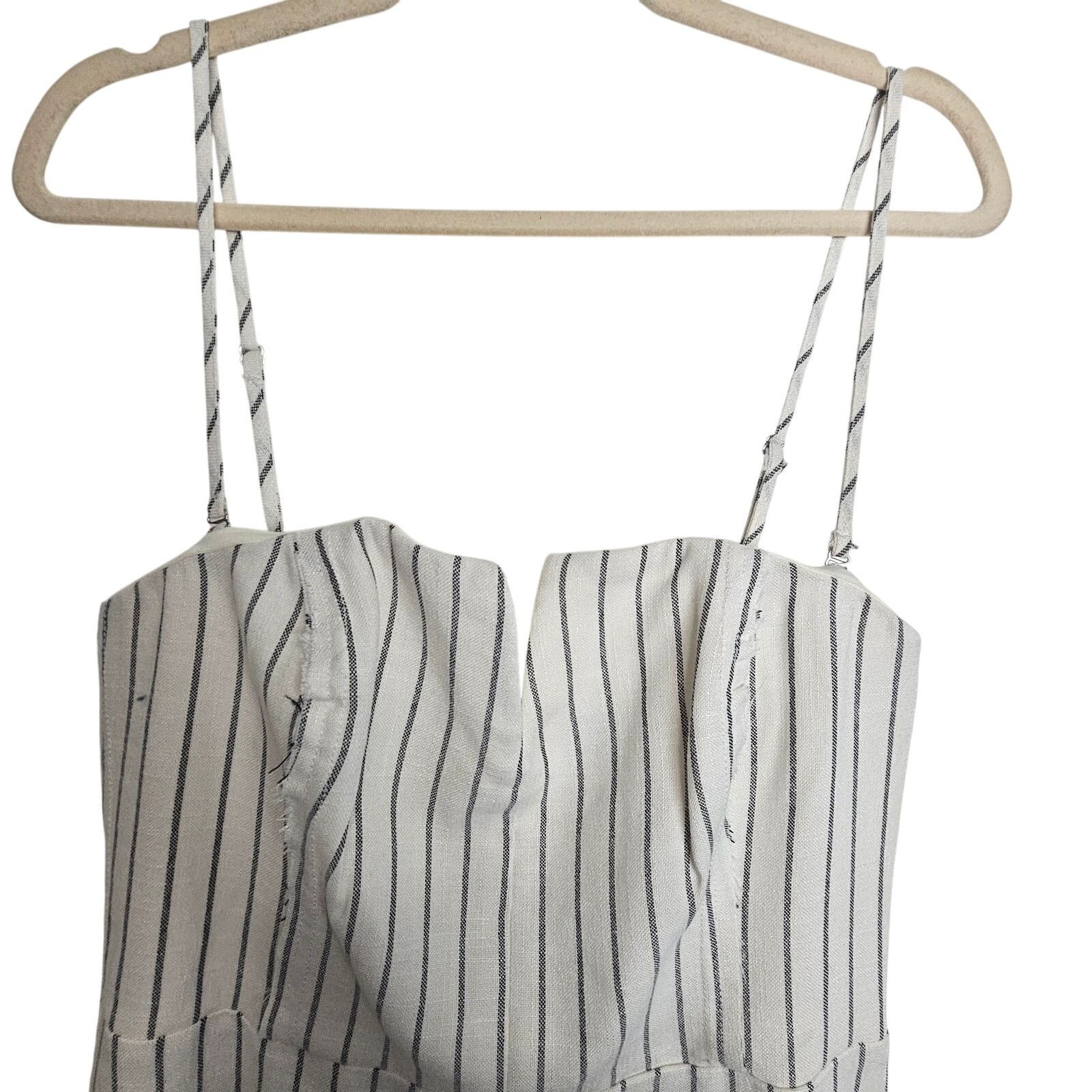 REVOLVE NEW NBD Revolve Black White Striped Jumpsuit Women M Boning Size 30" / US 8 / IT 44 - 2 Thumbnail
