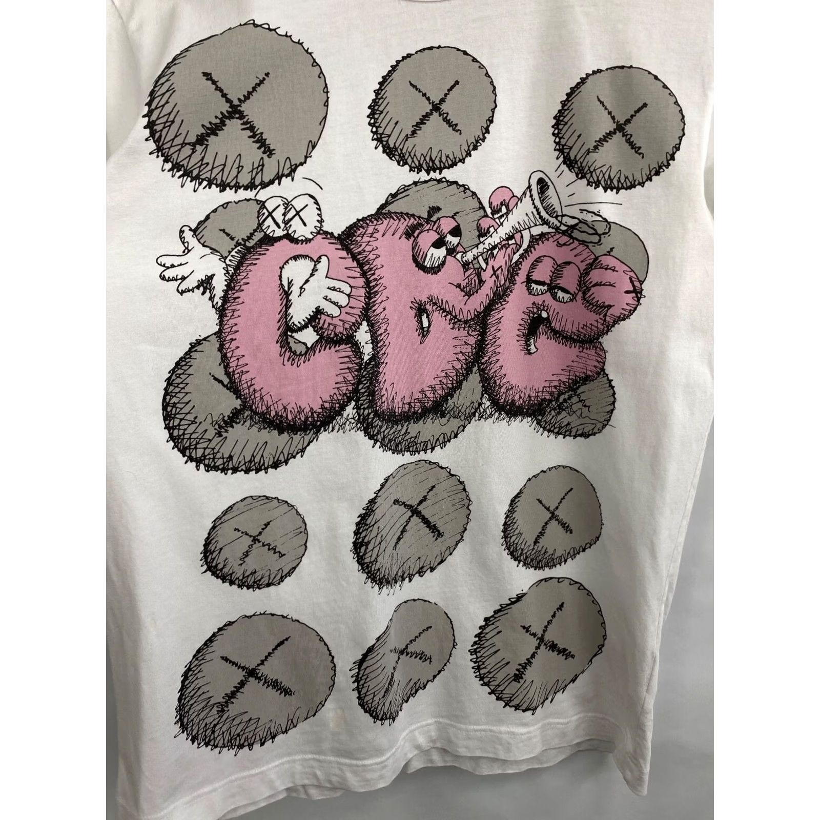 Comme des Garcons Girl Comme Des Garcons Kaws T-Shirt M White Mens Retro Y2K Rare Hyp e Size US M / EU 48-50 / 2 - 4 Thumbnail