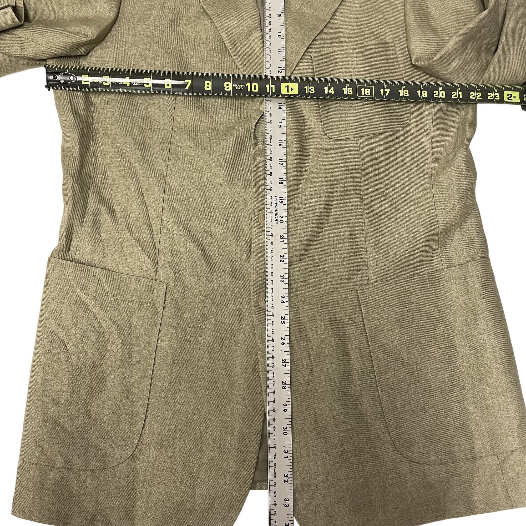 Nordstrom Vtg Nordstrom Natural Style Light Green LINEN Sport Coat Size 42L - 8 Thumbnail