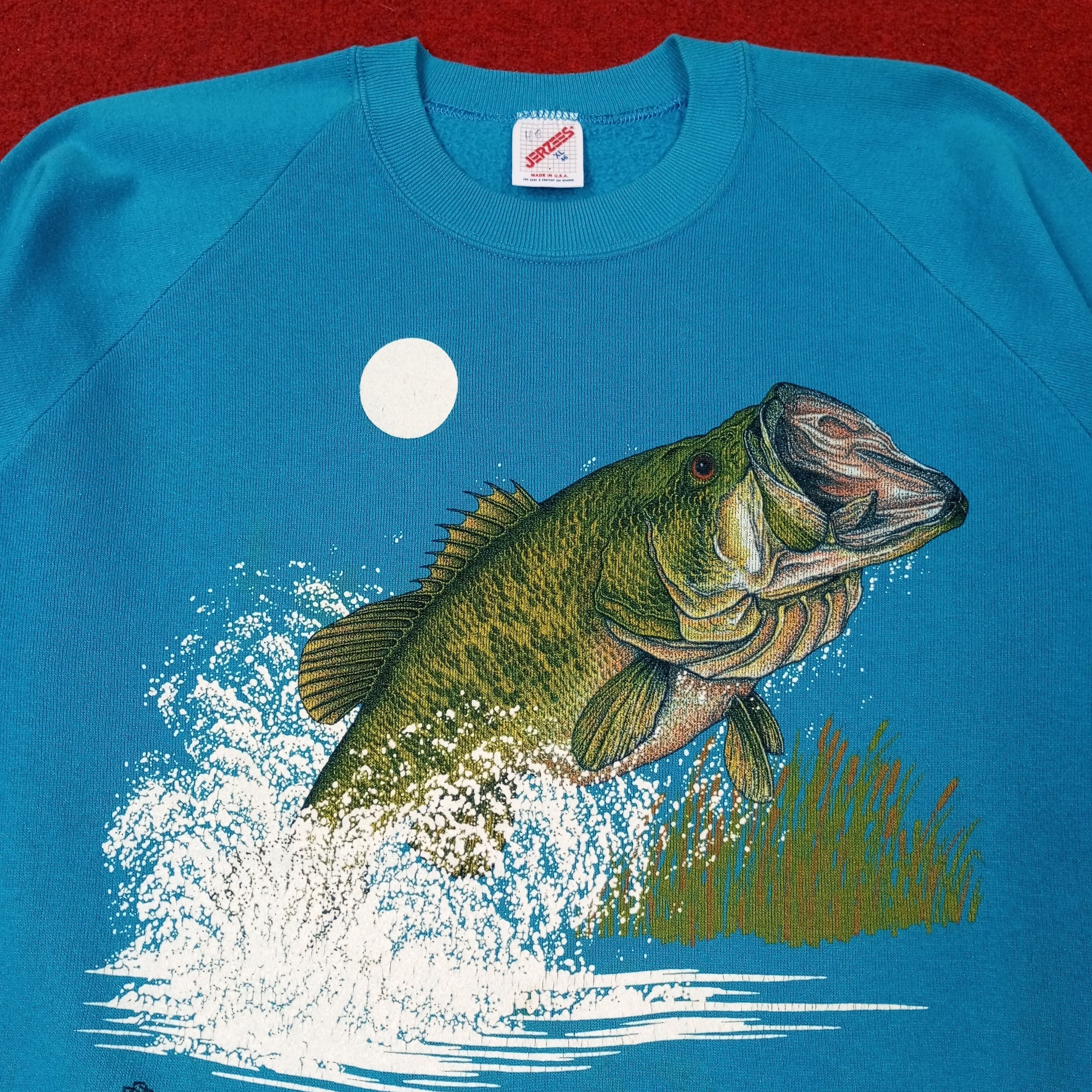 Vintage Fishing Style Vintage Sweatshirt c225n3 Size US M / EU 48-50 / 2 - 2 Thumbnail