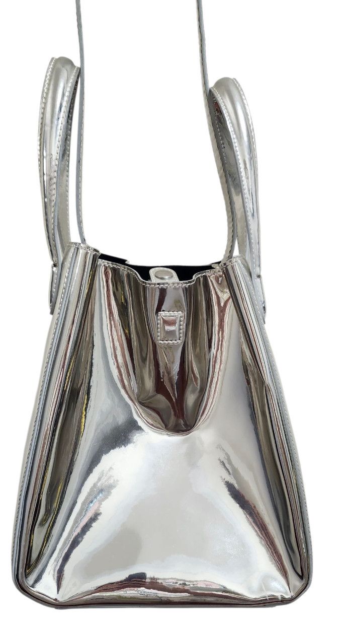Other X NIHILO Silver Metallic Tote Bag Structured Modern Designer Size ONE SIZE - 9 Thumbnail