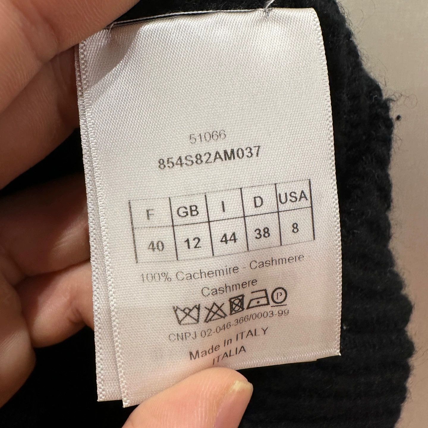 Christian Dior Monsieur Dior mar75 V-neck logo-letter cashmere 40 Size M / US 6-8 / IT 42-44 - 4 Thumbnail