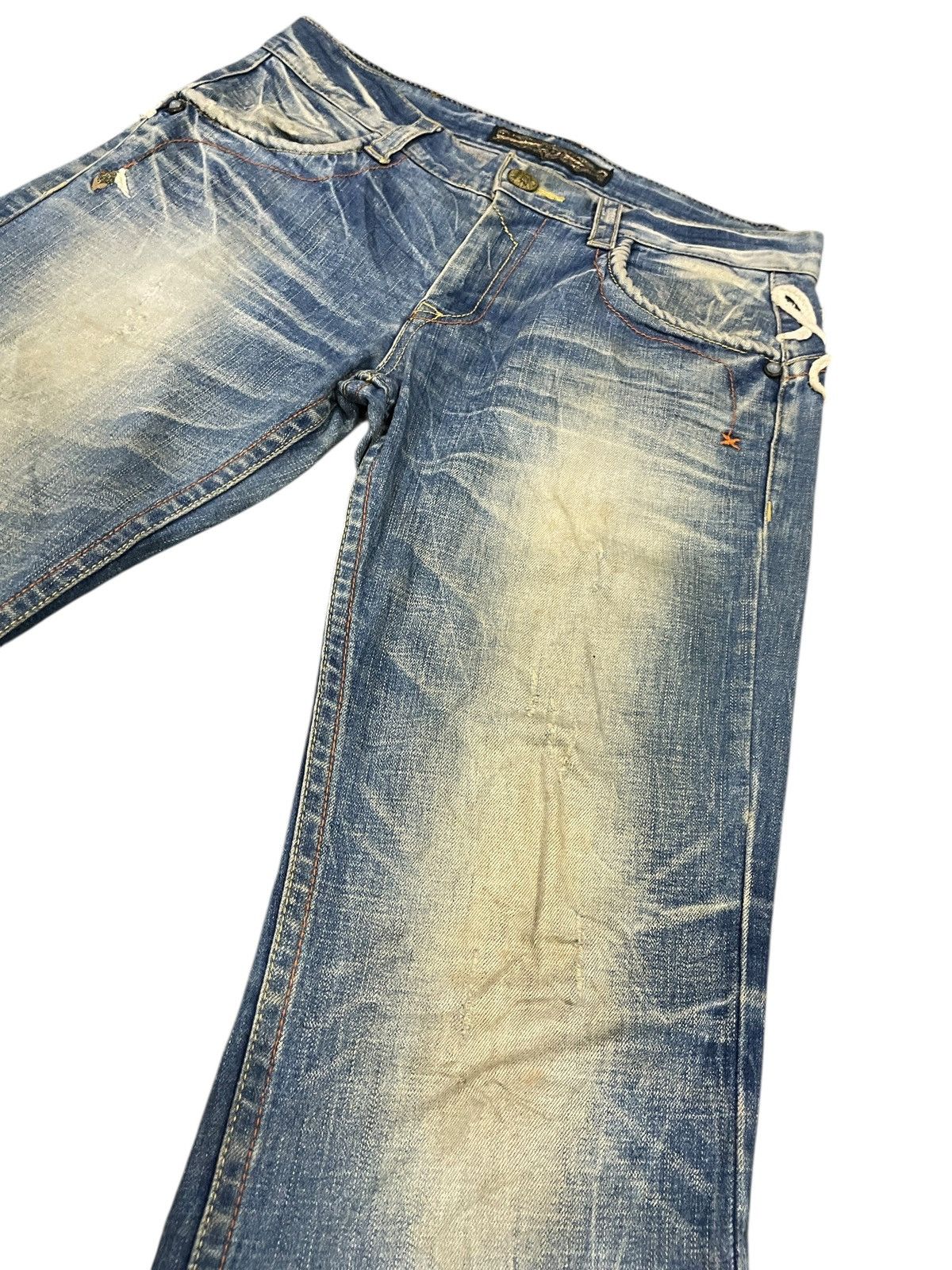 If Six Was Nine Flared Stonewash Jeans Size US 35 - 8 Thumbnail