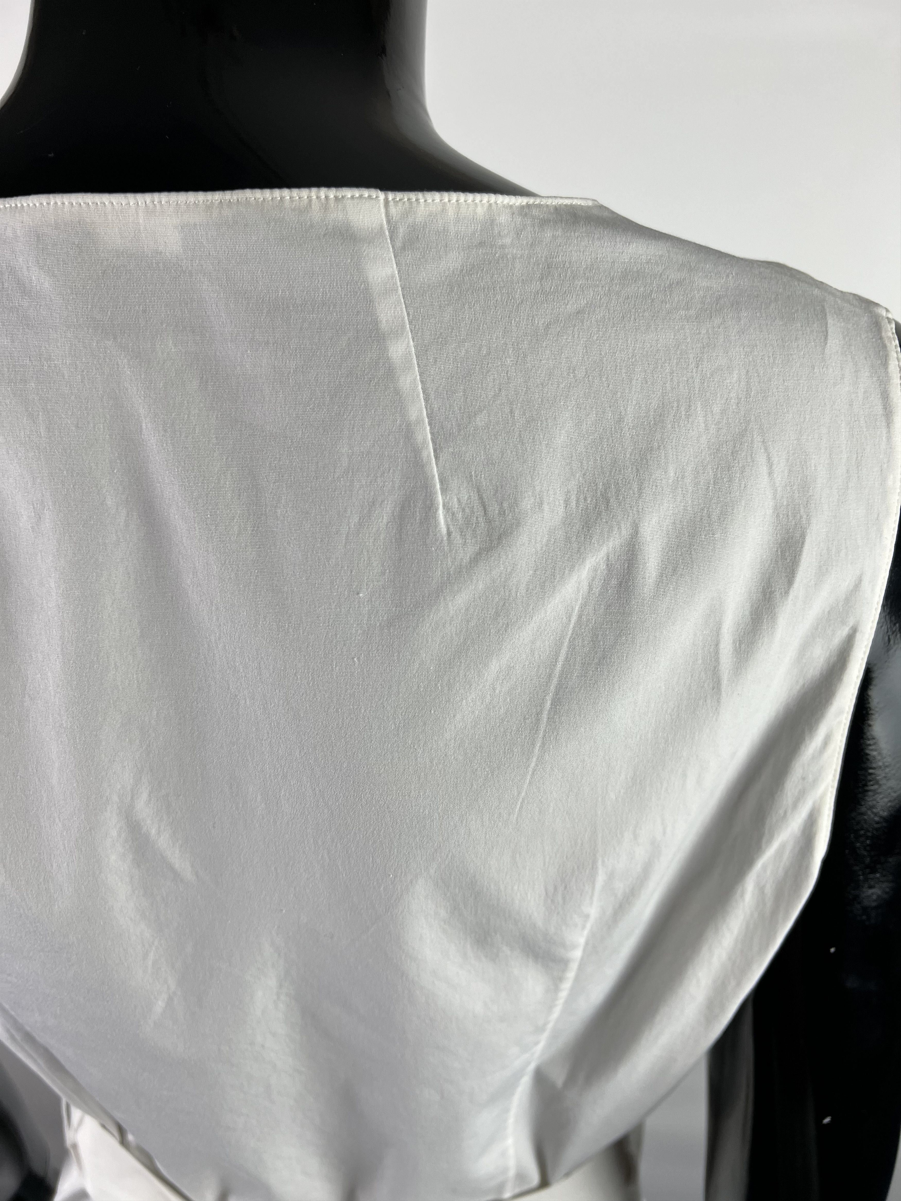 The Row The Row White Cotton Sleeveless Belted Blouse Size L / US 10 / IT 46 - 6 Thumbnail