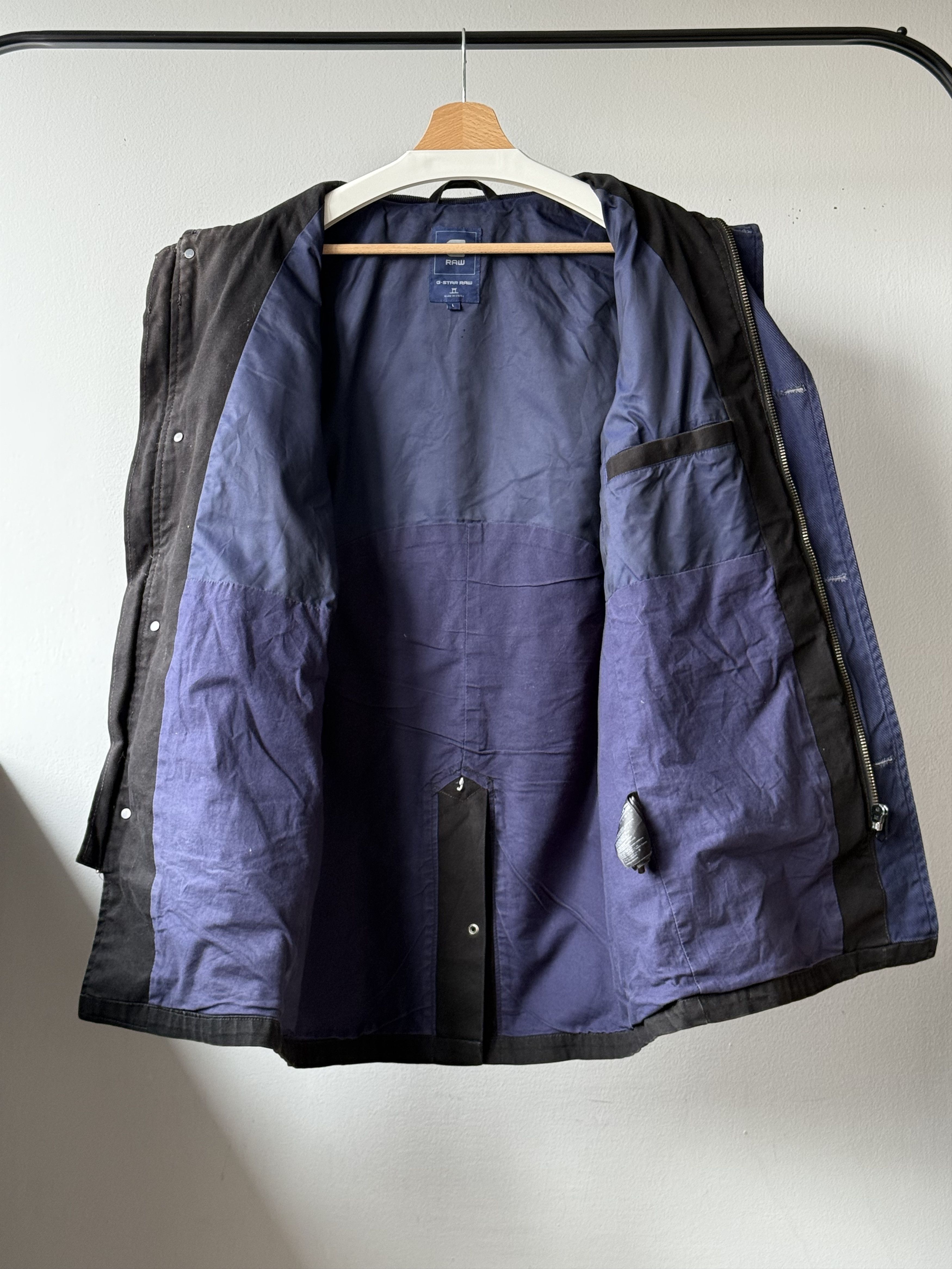 G-Star G-Star Raw Fleet Garber Black Military Denim Trench Jacket Size US L / EU 52-54 / 3 - 3 Thumbnail