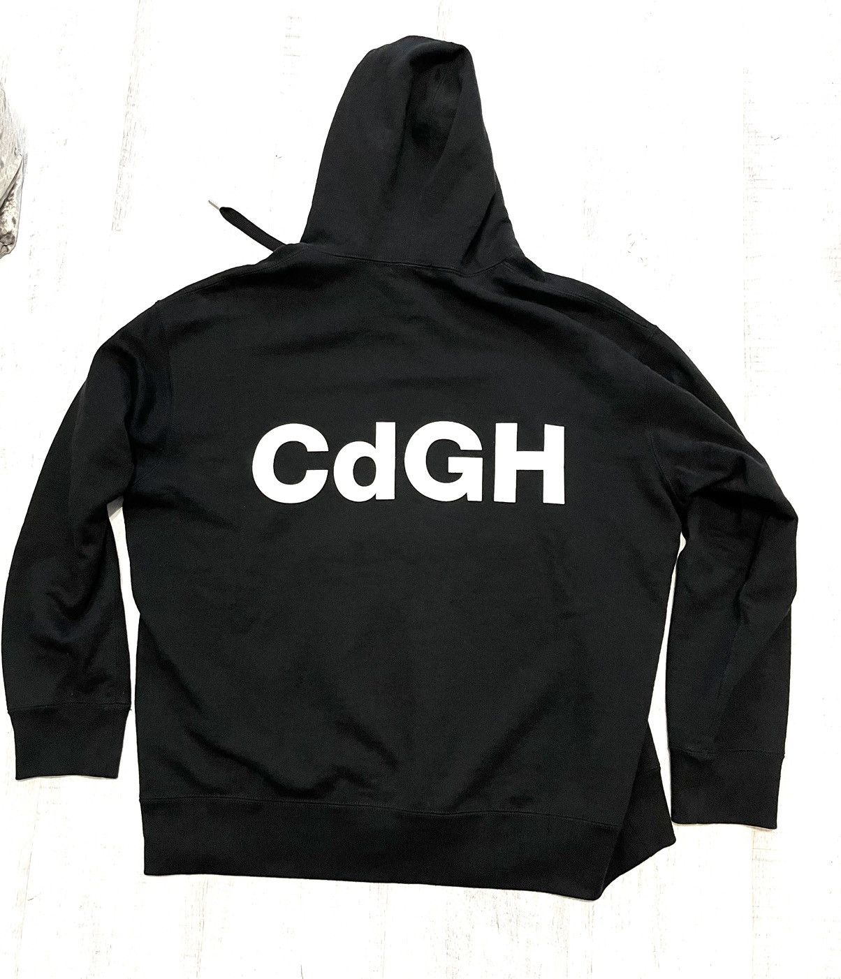 image of Comme Des Garcons Homme Cdgh Logo Zip Hoodie in Black, Men's (Size XL)