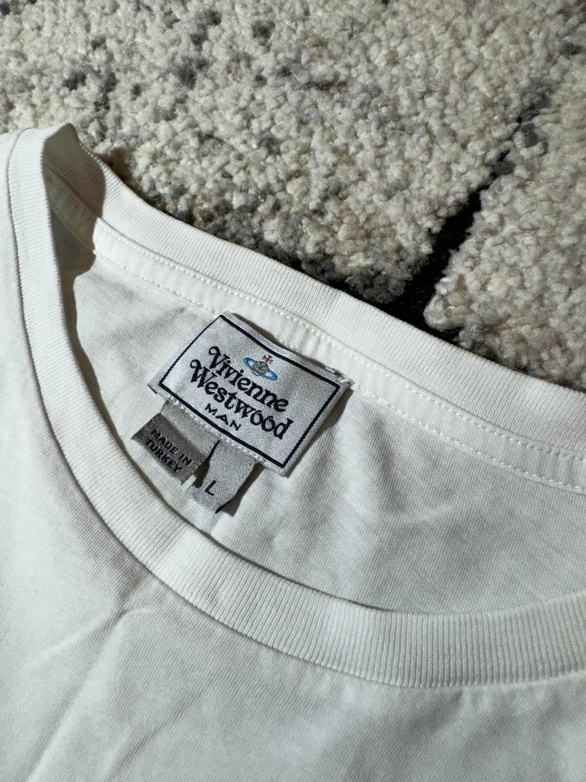 Vivienne Westwood Vivienne Westwood Orbital Embroidered White Men’s T Shirt Size US L / EU 52-54 / 3 - 5 Thumbnail