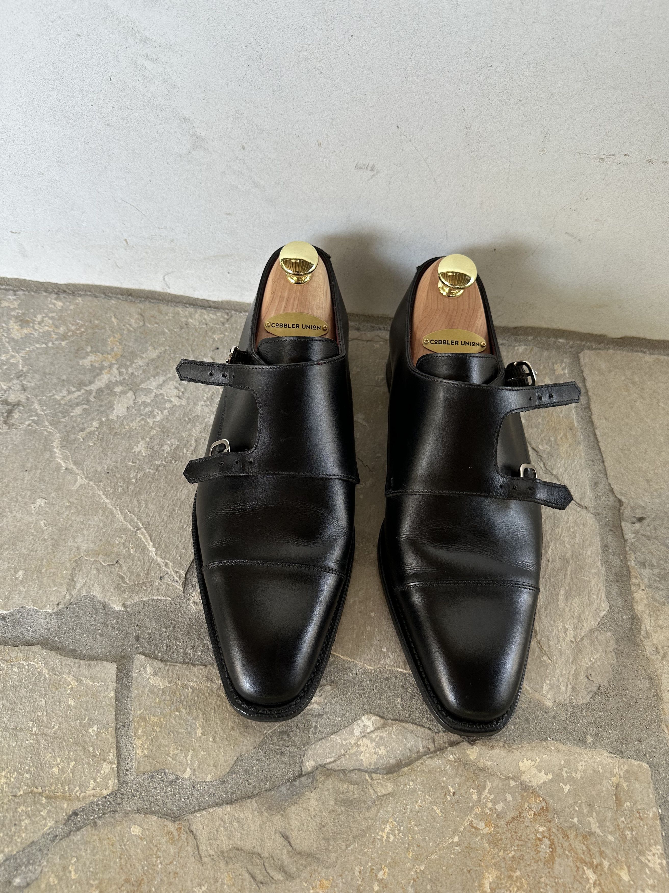 Cobbler Union Double Monk Strap Black Calfskin Size US 8.5 / EU 41-42 - 2 Thumbnail