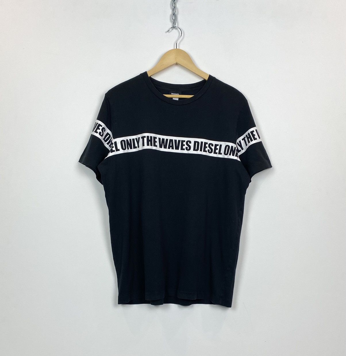 Diesel Diesel Beachwear Tee Stripe Only The Waves Black Y2K Logo Size US L / EU 52-54 / 3 - 1 Thumbnail