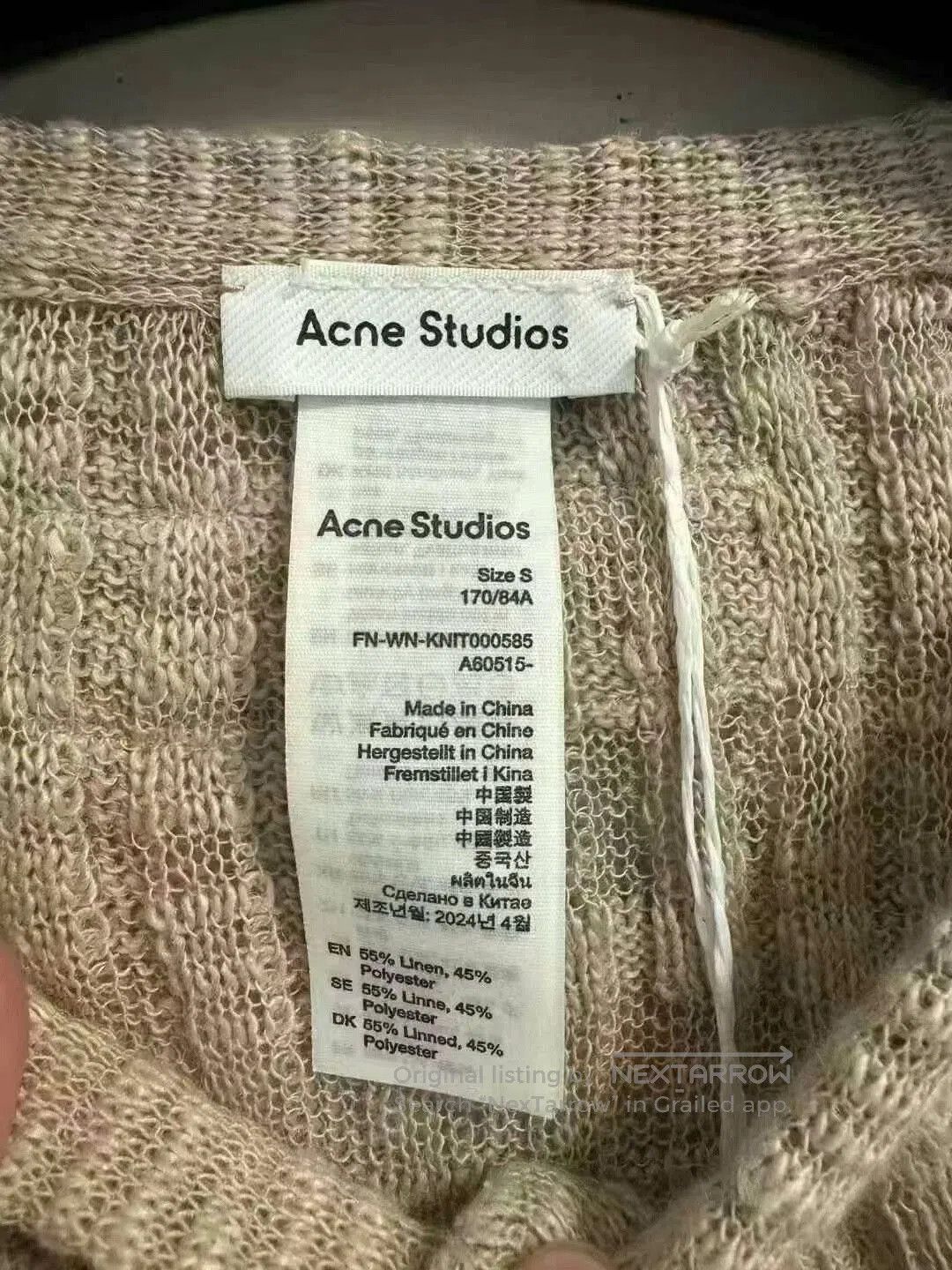 Acne Studios pink knitted cardigan from Acne Studios. Size S / US 4 / IT 40 - 5 Thumbnail