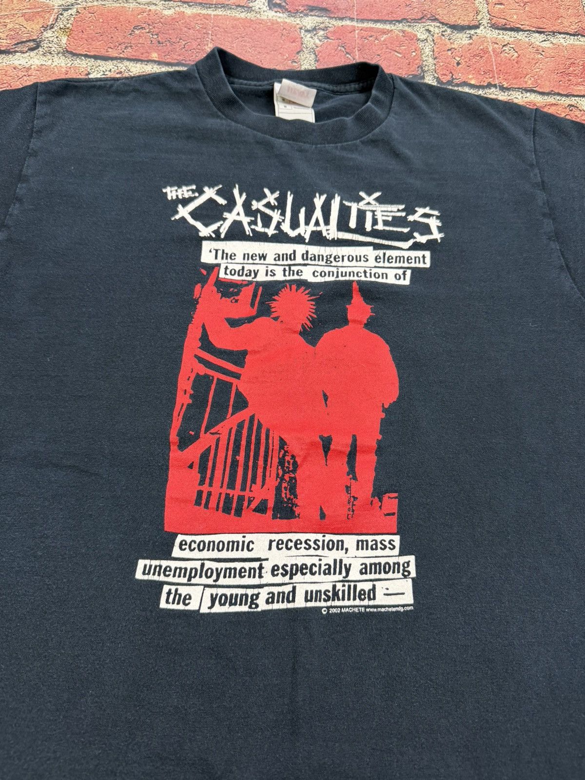 Fruit Of The Loom Vintage The Casualties Punk Die Hards Band Tee 2002 Machete Size US M / EU 48-50 / 2 - 2 Thumbnail