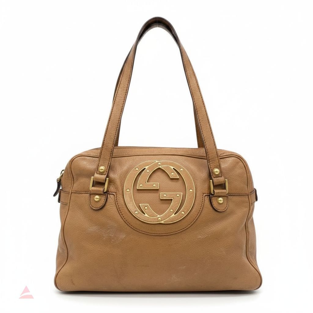 Gucci Gucci - Interlocking G Blondie Brown Leather Tote Preloved Size ONE SIZE - 1 Thumbnail