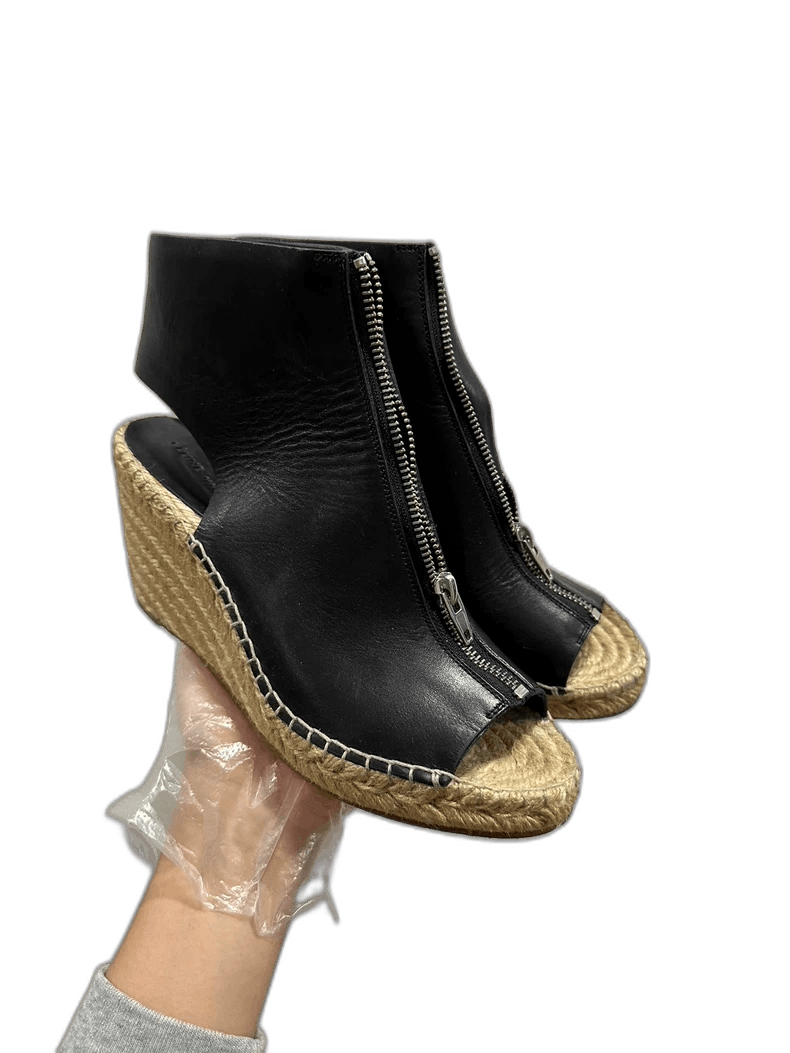 Celine Celine Black Wedge HighHeel Espadrilles Size US 8.5 / IT 38.5 - 1 Thumbnail