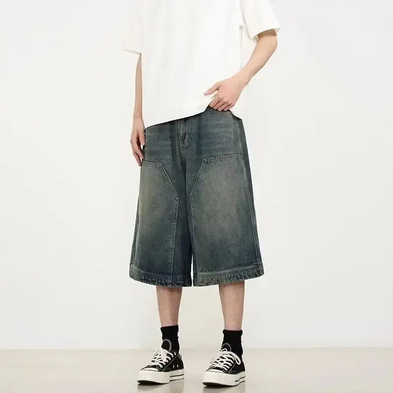 Japanese Brand Retro casual loose wide leg denim shorts Size US 32 / EU 48 - 6 Thumbnail