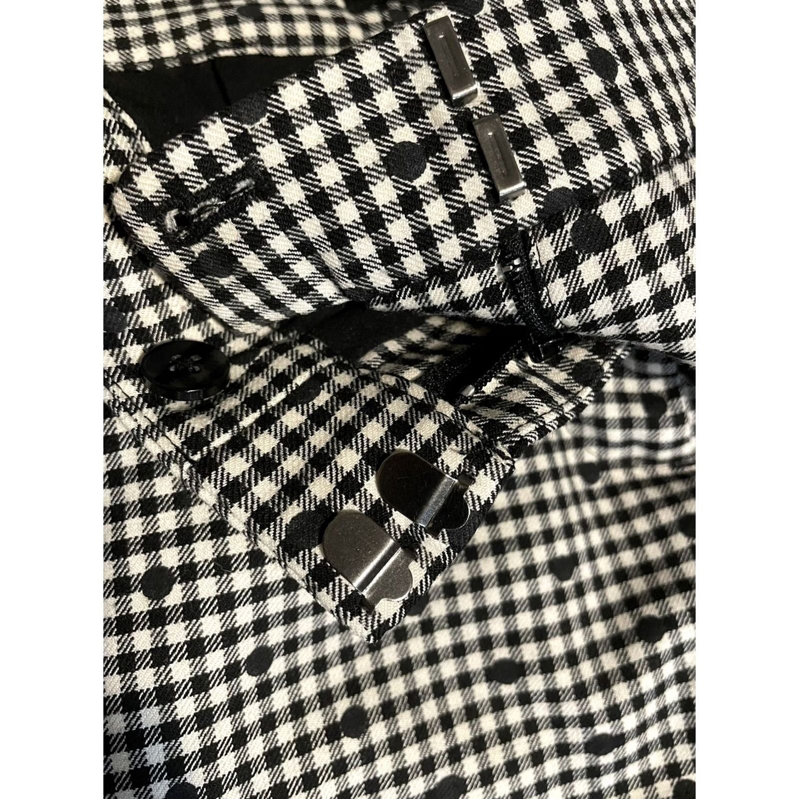 Talbots Talbots Dress Pants Women 2 (29x25) Black White Gingham Plaid Office Career Work Size 26" / US 2 / IT 38 - 6 Thumbnail