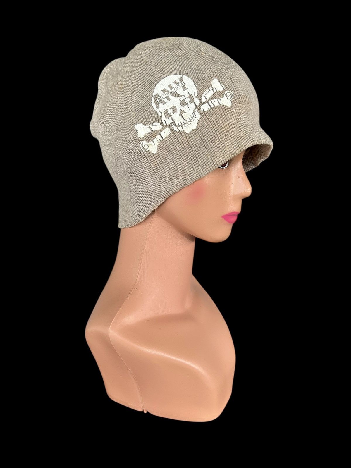 Japanese Brand × Kapital × Vintage Sunfaded Skull Japanese Punk Style Beanie Hats Size ONE SIZE - 3 Thumbnail