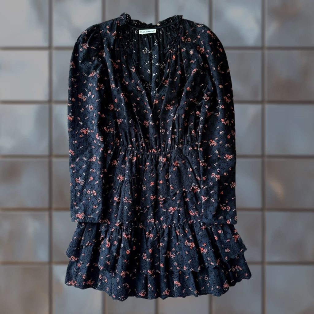 Ulla Johnson Ulla Johnson Dress Women's 0 Black Floral Glam Boho New York Designer Size XS / US 0-2 / IT 36-38 - 1 Thumbnail