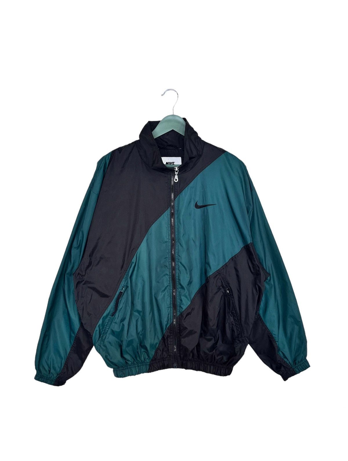 Nike Vintage 90s Nike Air Full Zip Windbreaker/Size L/Two Tones. Size US L / EU 52-54 / 3 - 1 Thumbnail