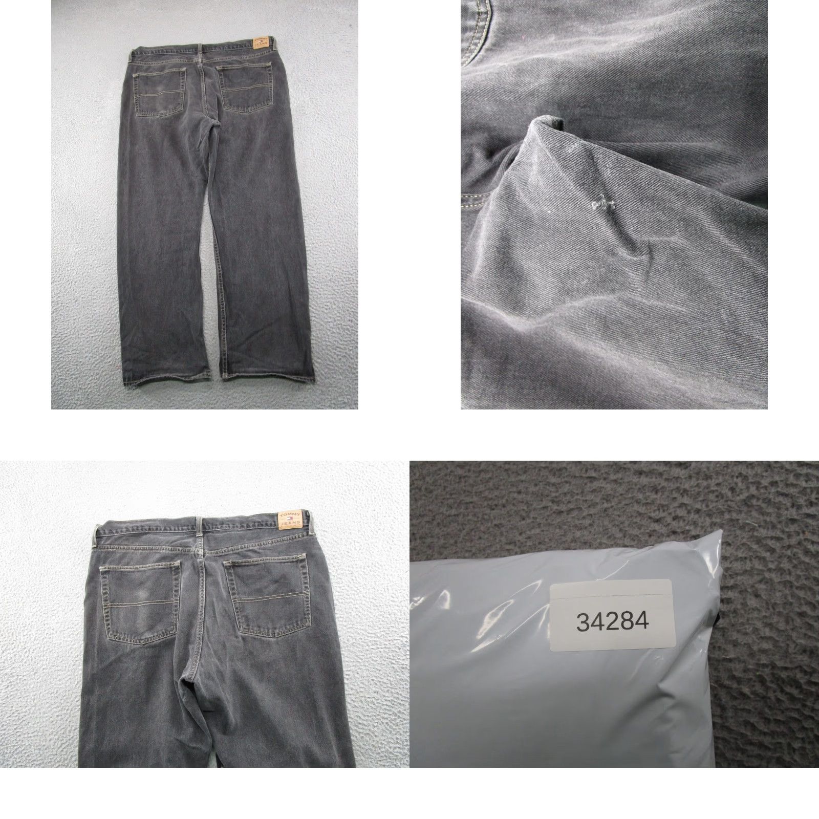 Tommy Hilfiger VINTAGE Tommy Hilfiger Black Denim Jeans Mens 42x30 Straight Baggy 5-Pocket Design Regular Inseam 30 Size US 42 / EU 58 - 9 Thumbnail