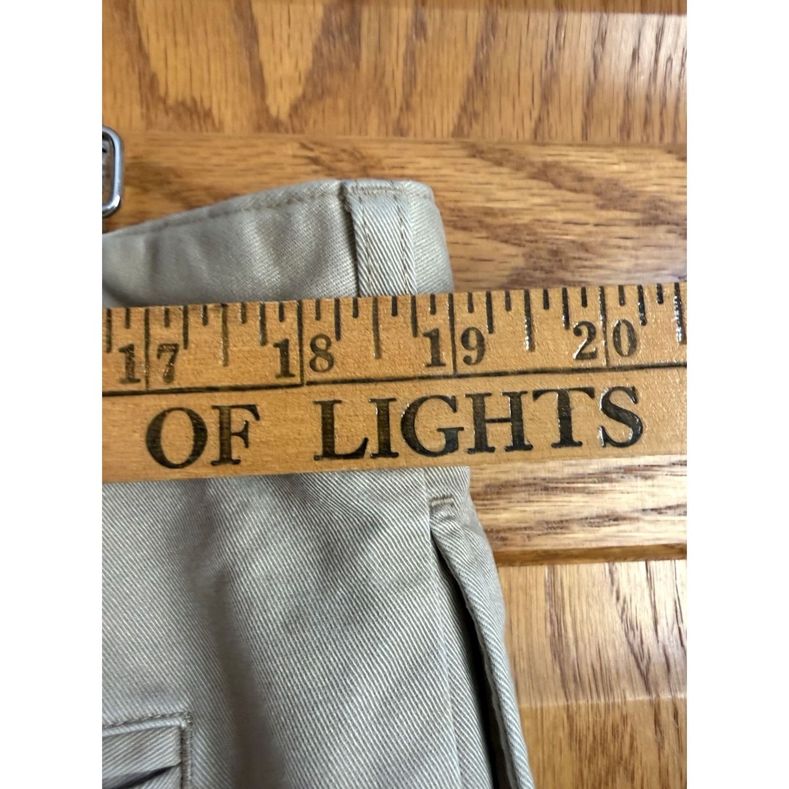 Lands' End Mens Lands' End Khaki Pants 38 Tan Traditional Fit Flat Front Cuffed Cotton Size US 38 / EU 54 - 4 Thumbnail