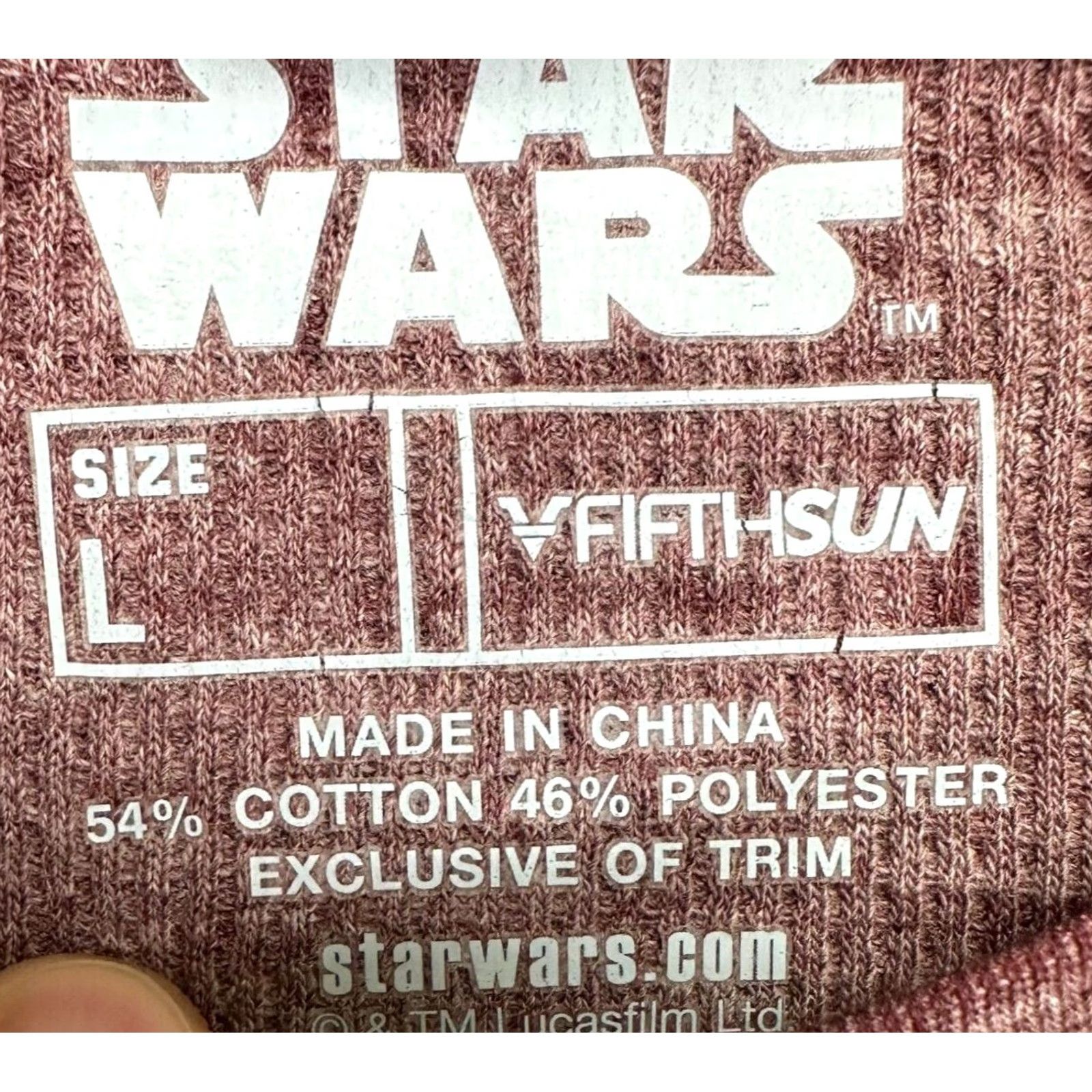 Vintage VINTAGE Star Wars Sweater Men Large Maroon Darth Vader Thermal Waffle-Knit Fifth Sun NEW Size US L / EU 52-54 / 3 - 7 Thumbnail
