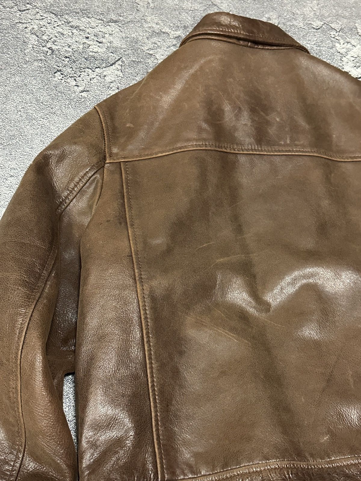 Harley Davidson Vintage Harley Davidson Heavy Leather Biker Jacket Brown L Size US L / EU 52-54 / 3 - 21 Thumbnail