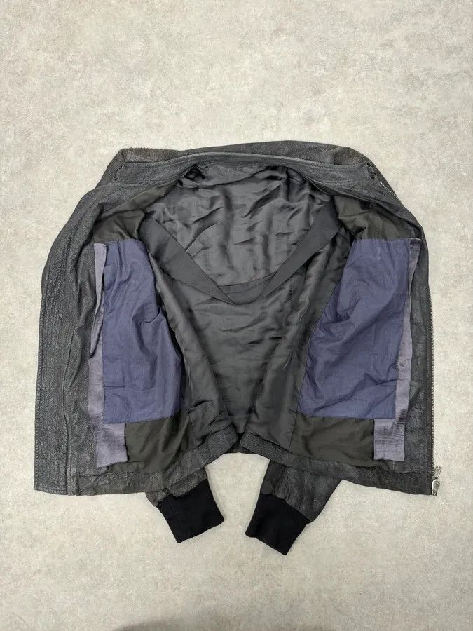 Rick Owens Rick Owens Grey Avant-Garde Leather Jacket Size US S / EU 44-46 / 1 - 11 Thumbnail
