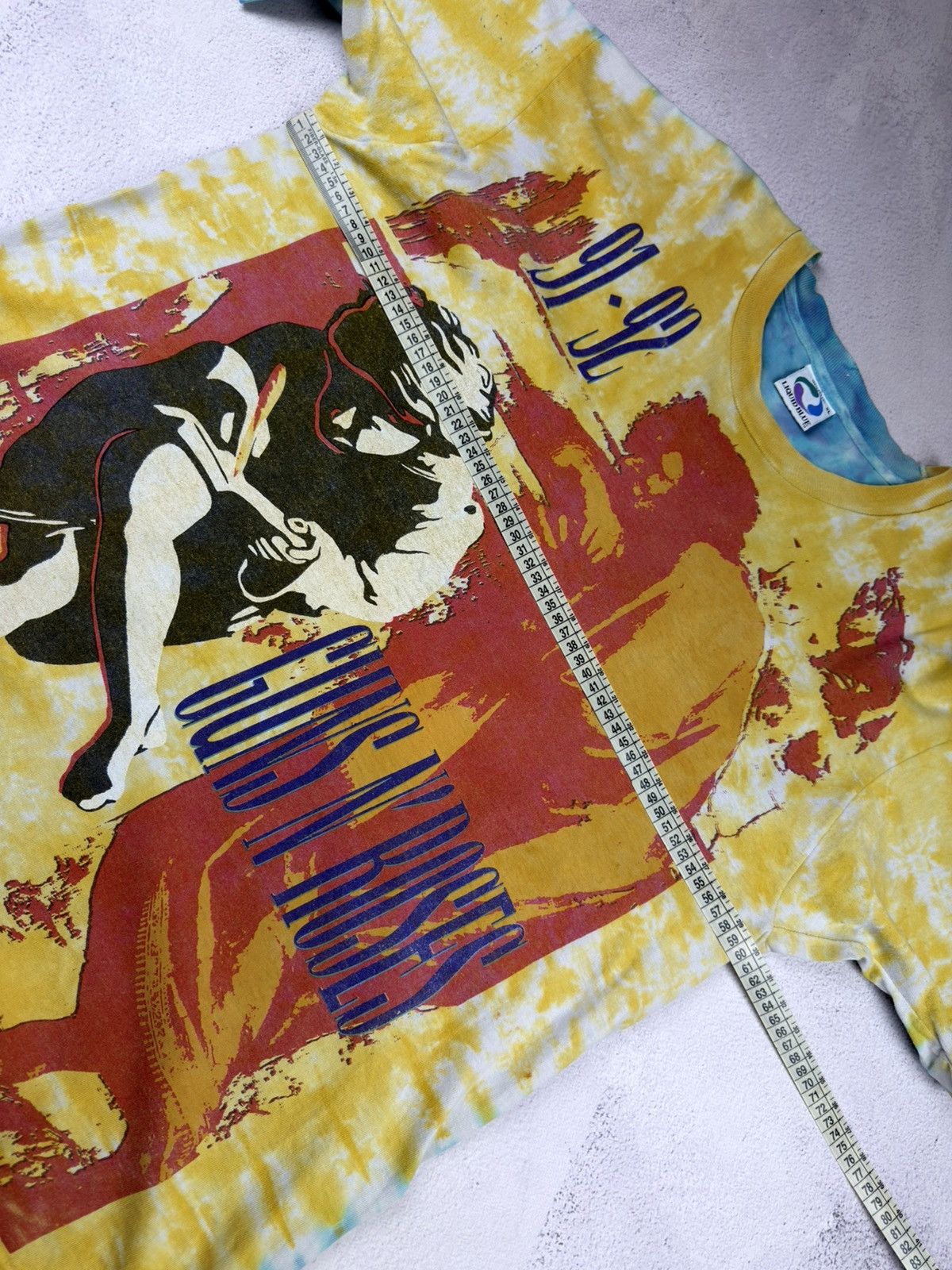 Liquid Blue 1991 Guns N' Roses Use Your Ilusion Tour Liquid Blue Tie Dye Size US XL / EU 56 / 4 - 20 Thumbnail