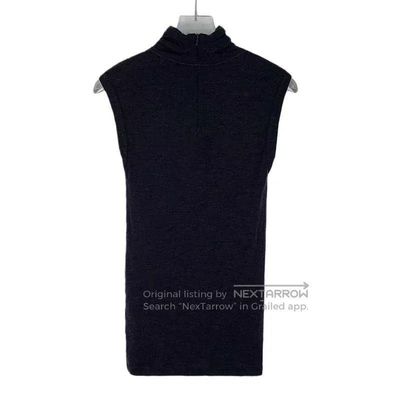 Brunello Cucinelli Brunello Cucinelli Black wool sleeveless high-neck dress Size S / US 4 / IT 40 - 2 Thumbnail