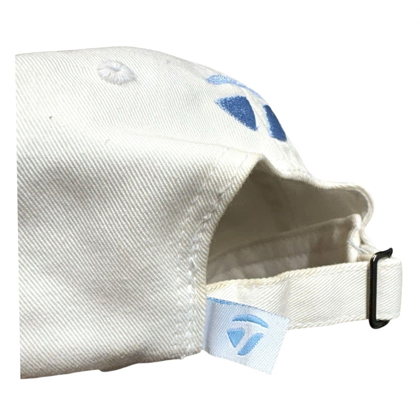 TaylorMade TaylorMade Baseball Cap Hat Adult Adjustable Gray Mens White Blue Decal Golf Canvas Polyester Adjustable Mens Cap Size ONE SIZE - 4 Thumbnail