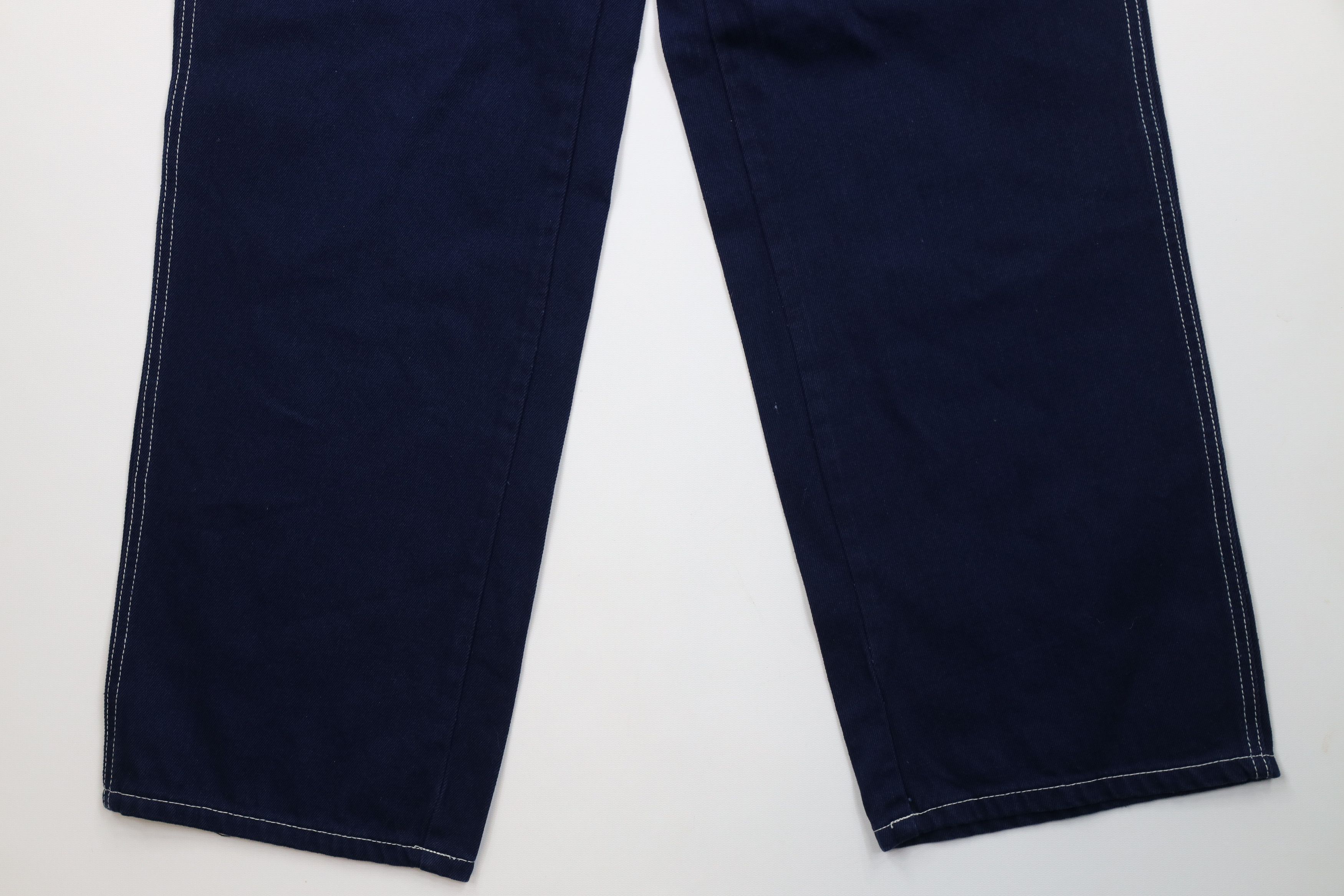 Vintage Deadstock Vintage 90s Streetwear Pocket Wide Leg Jeans Blue Size US 30 / EU 46 - 4 Thumbnail