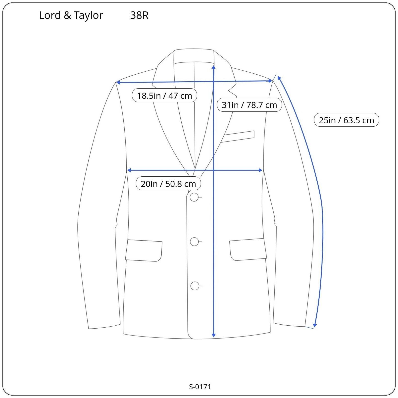 Lord & Taylor Lord & Taylor Fifth Avenue Collection 38R Blazer Sport Coat Size 38R - 8 Thumbnail