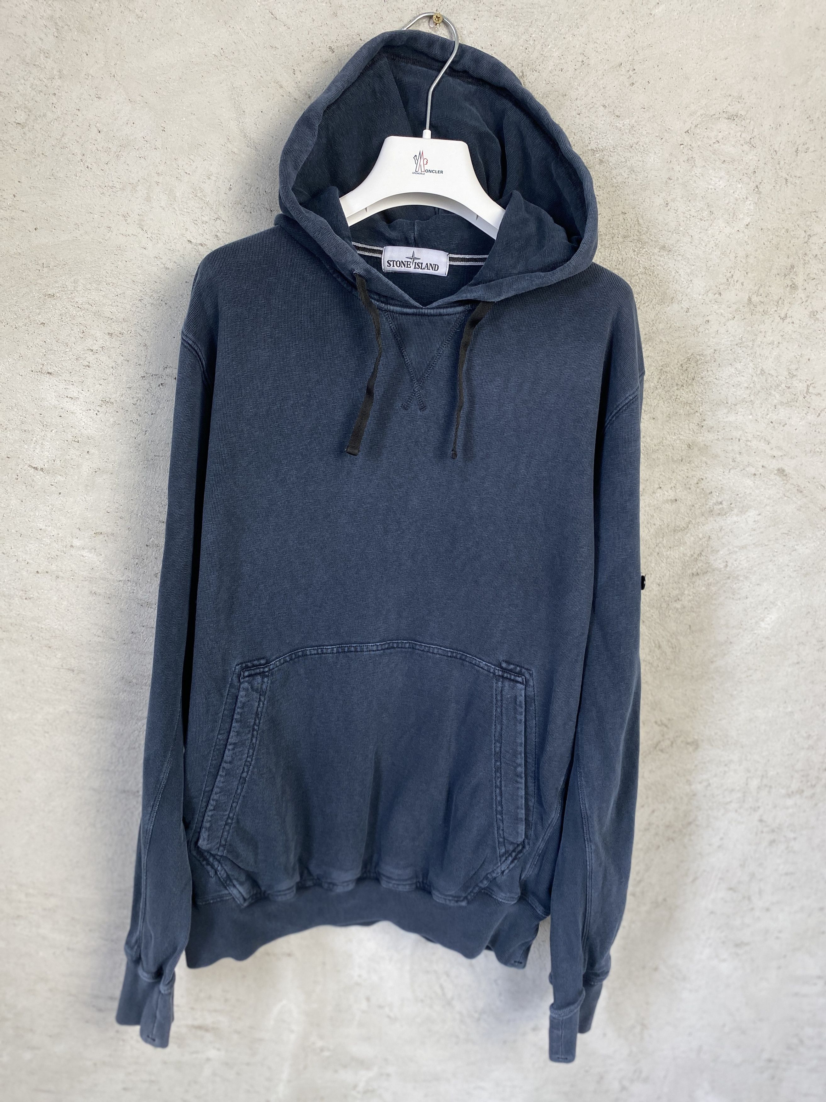 Stone Island washed effect hoodie casual skate rap hip hop