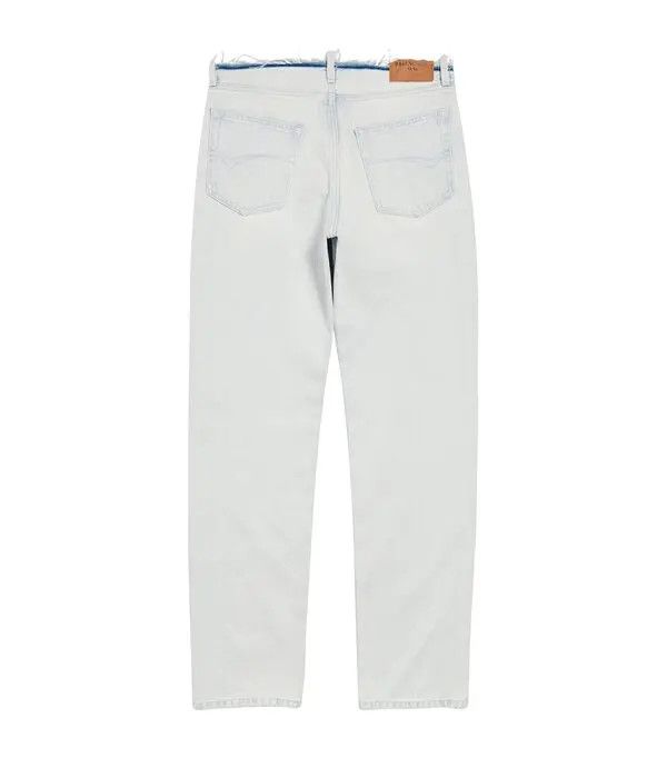 Balenciaga o1tr1nto0426 Cut-Off Waistband Pants in Bleached Blue Size 25" / US 0 / IT 36 - 2 Thumbnail