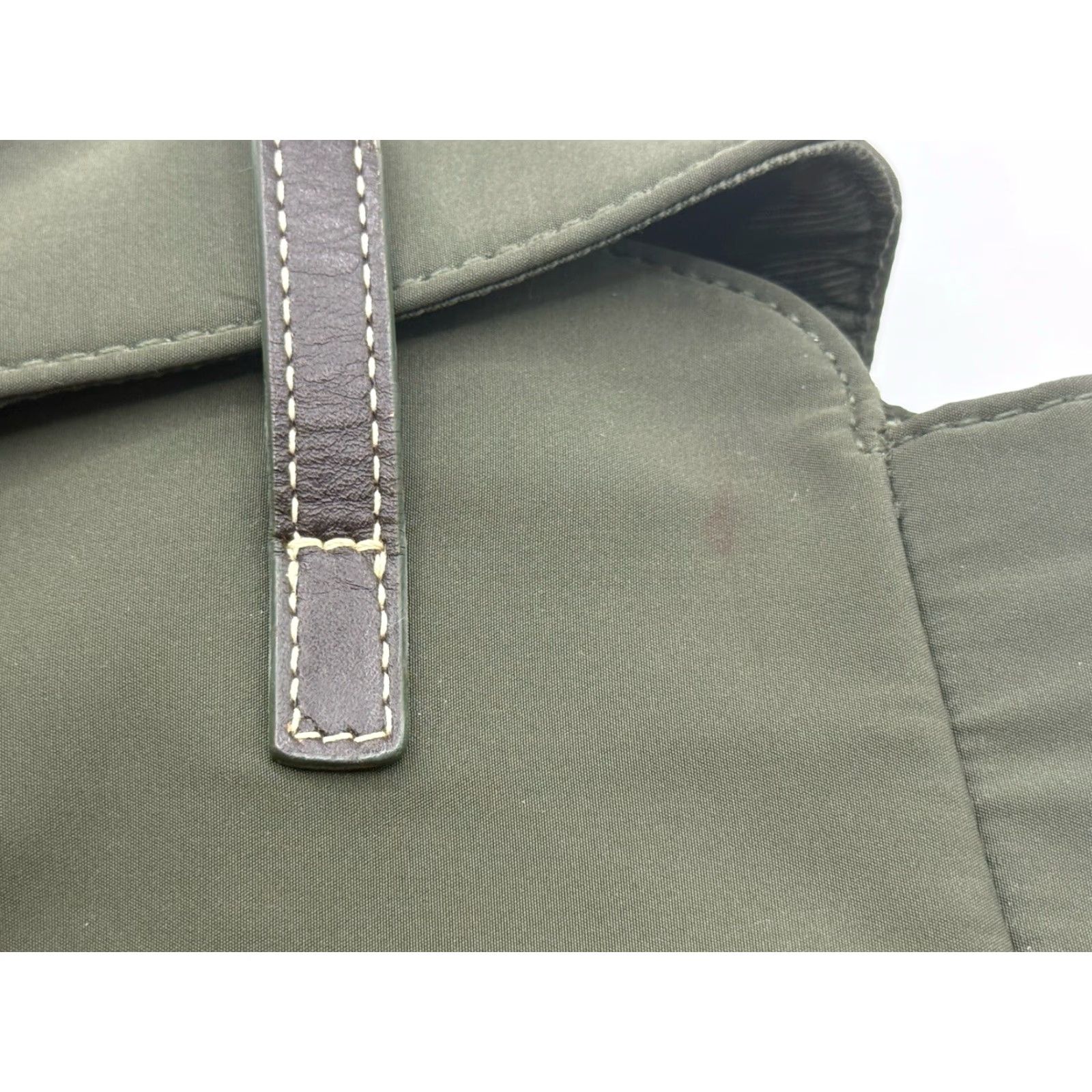 Ralph Lauren VINTAGE Lauren Ralph Lauren Tote Bag Women Medium Green Leather Nylon Casual Size ONE SIZE - 4 Thumbnail