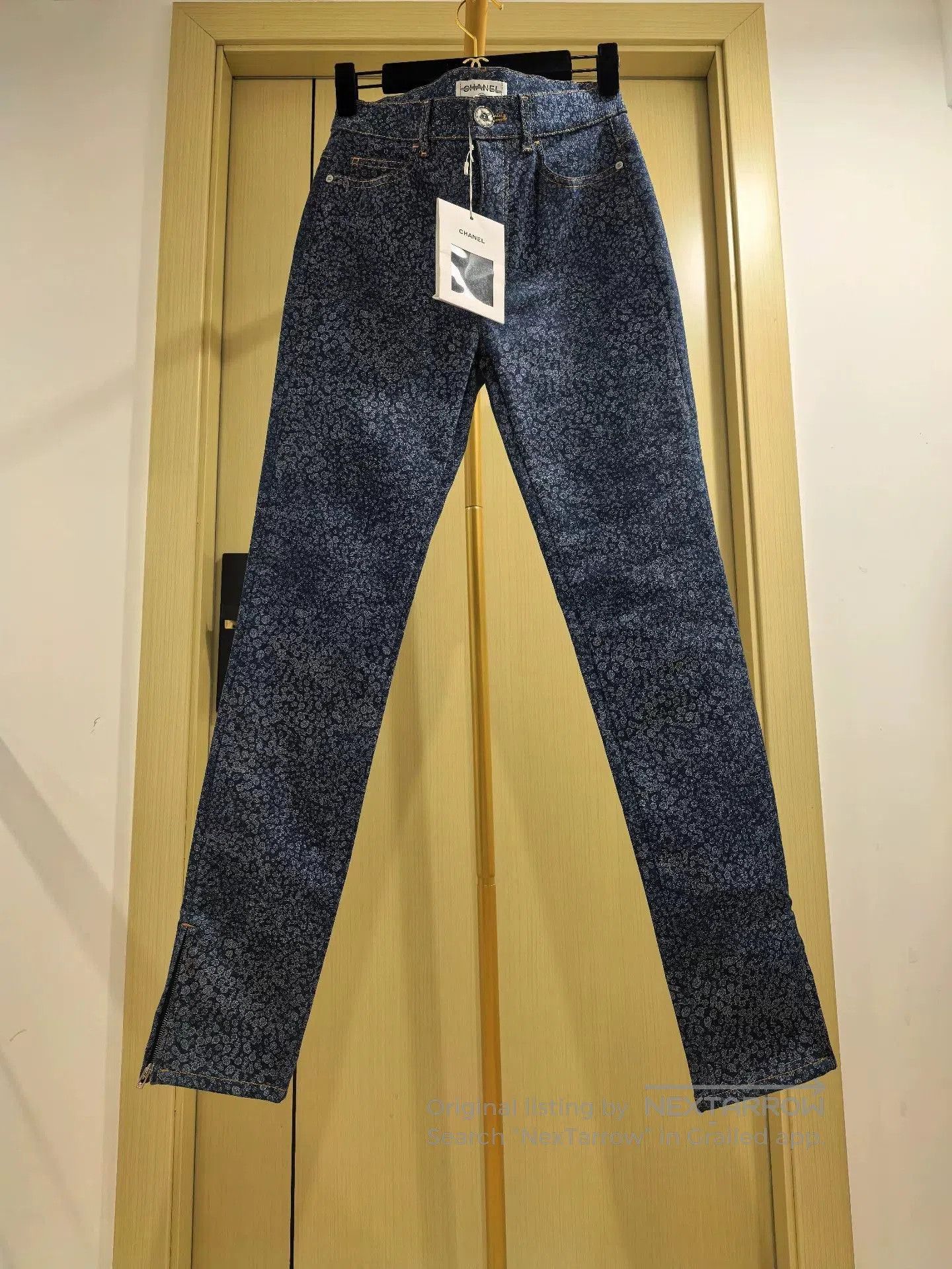 Chanel Chanel Logo Camellia Denim Pants Size 36. Size 35" - 1 Thumbnail