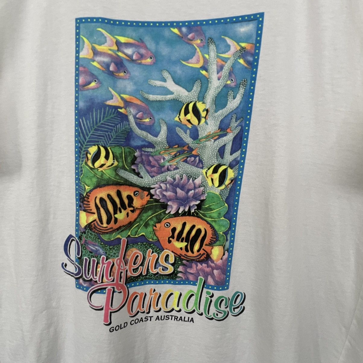 Vintage 1990s Australia Gold Coast Surfers Paradise T Shirt Size US M / EU 48-50 / 2 - 2 Thumbnail