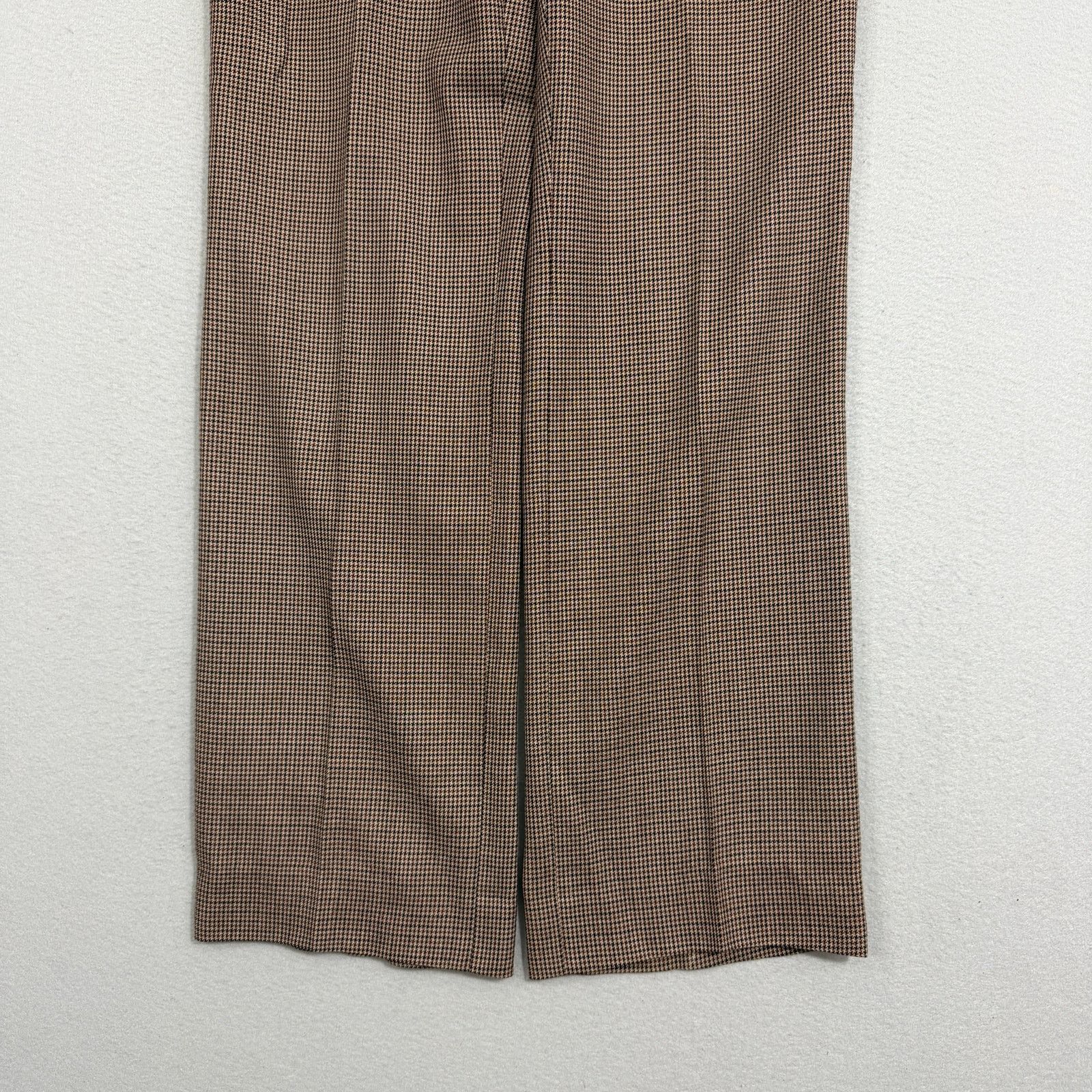 Vintage Vintage Sansabelt Houndstooth Trouser Pants 36x34 Brown 70s Size US 36 / EU 52 - 4 Thumbnail