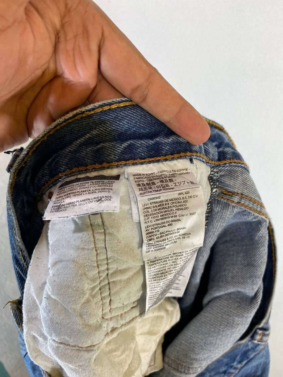Levi's levis 501 lightwash denim nice design Size US 41 - 10 Thumbnail